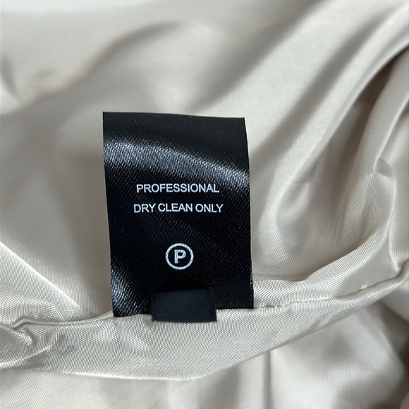 🆕NWT Ellen Tracy Textured Tan/Ivory Bodycon Midi Sheath Dress, 10 - Picture 9 of 12